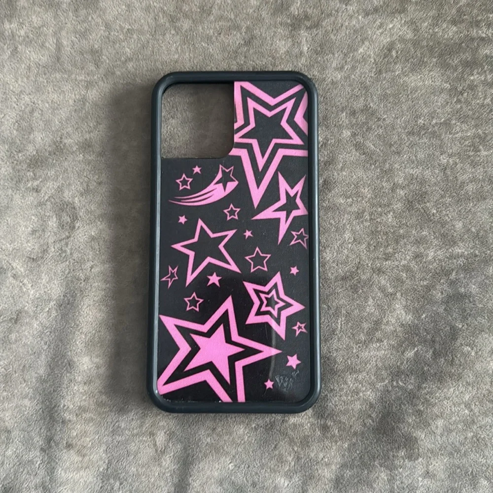 Wild Flower phone case for iPhone 12 Pro Max. Color- pink/black.